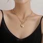 Jewelry chain can be opened peach heart pendant necklace ladies fashion simple temperament heart-shaped necklace
