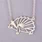 Popular Jewelry Hollow Hedgehog Pendant Female Necklace Small Animal Clavicle Chain Necklace Alloy Plating
