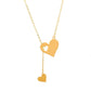 ins simple love pendant necklace female fashion personality creative hollow peach heart clavicle chain Y-shaped necklace