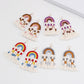 E991 Fashion Tassel Earrings Handwoven Personality Stud Earrings Bohemian Ethnic Rainbow Earrings