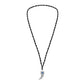 Fashion simple personality men's domineering stainless steel wolf tooth dagger handmade beaded necklace neck chain sweater chain