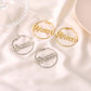 Personality exaggerated round letter earrings cold atmosphere queen queen earrings accessories