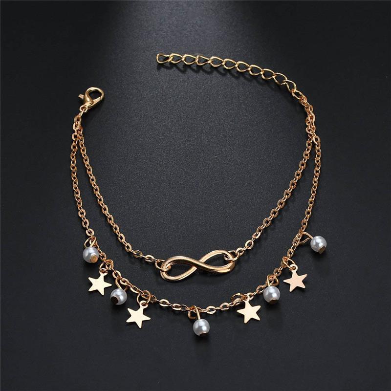 Pendant Anklet Simple Fashion Double Layer Beach Anklet Jewelry Anklet
