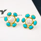Jewelry fashion pearl turquoise earrings female minority design sense simple earrings jewelry