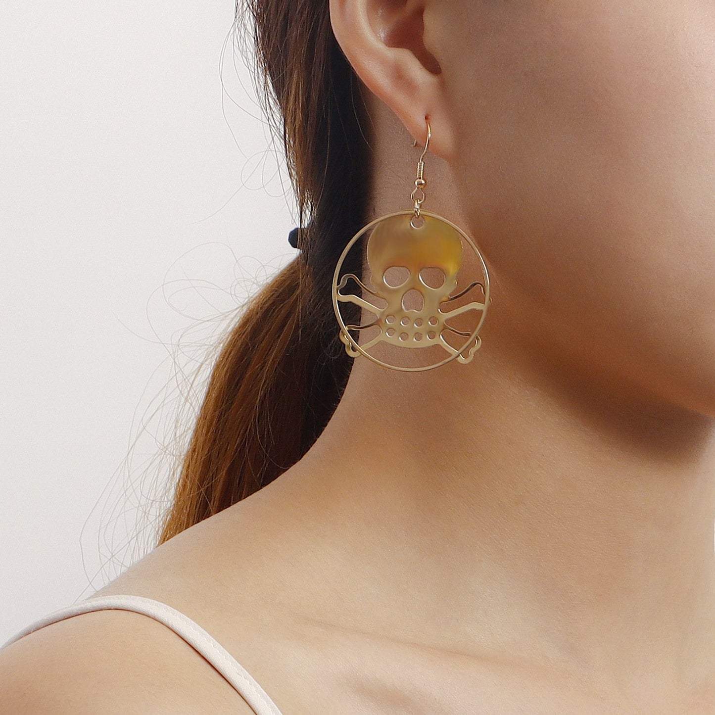 Jewelry ins skull earrings fashion punk hipster night retro personality female earrings earrings