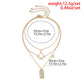 Jewelry stacked hot girl alloy portrait pendant creative star and moon letter tassel multi-layer necklace female