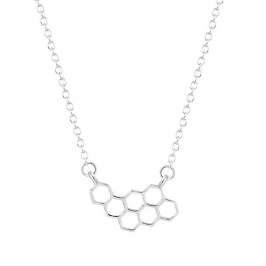 Hexagon Honeycomb Necklace Minimalist Accessories Delicate Clavicle Chain