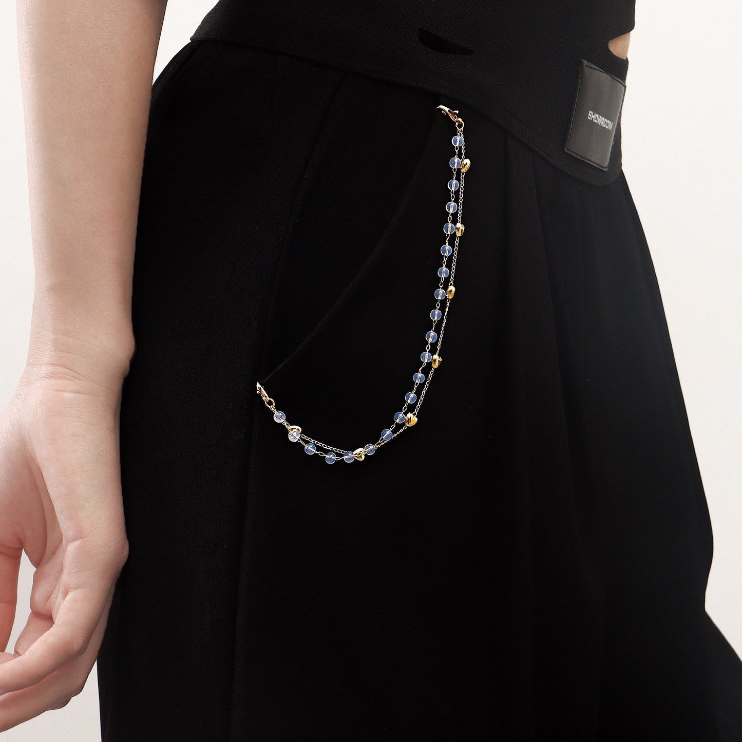 Jewelry ins transparent round beads love beaded chain trousers bag accessories female fashion temperament clothing