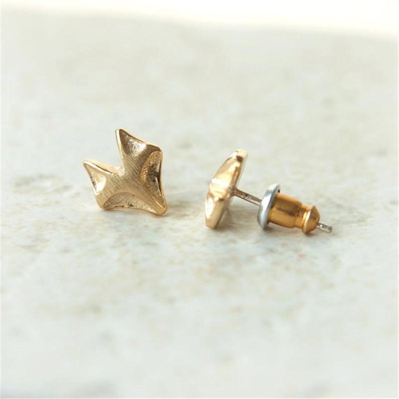 Simple Animal Fox Head Stud Earrings Personality Fashion Women Earrings Jewelry