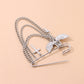 Jewelry Ladies Love Lock Wings Brooch Personality Trendy Chain Cross Pin Pendant
