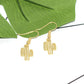 Hollow-out Cactus Earrings Sen Department Simple Korean Versatile Cute Plant Small Earrings Female Electroplated Gold Silver