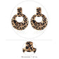 2 Magnesium Die E4667 Explosive Fashion Simple Fashion Diamond Ring Metal Leopard Earrings for Women