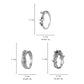 Fashionable luxury trendy blue diamond flower rattan multi-piece ring set exquisite rattan clause ladies ring jewelry