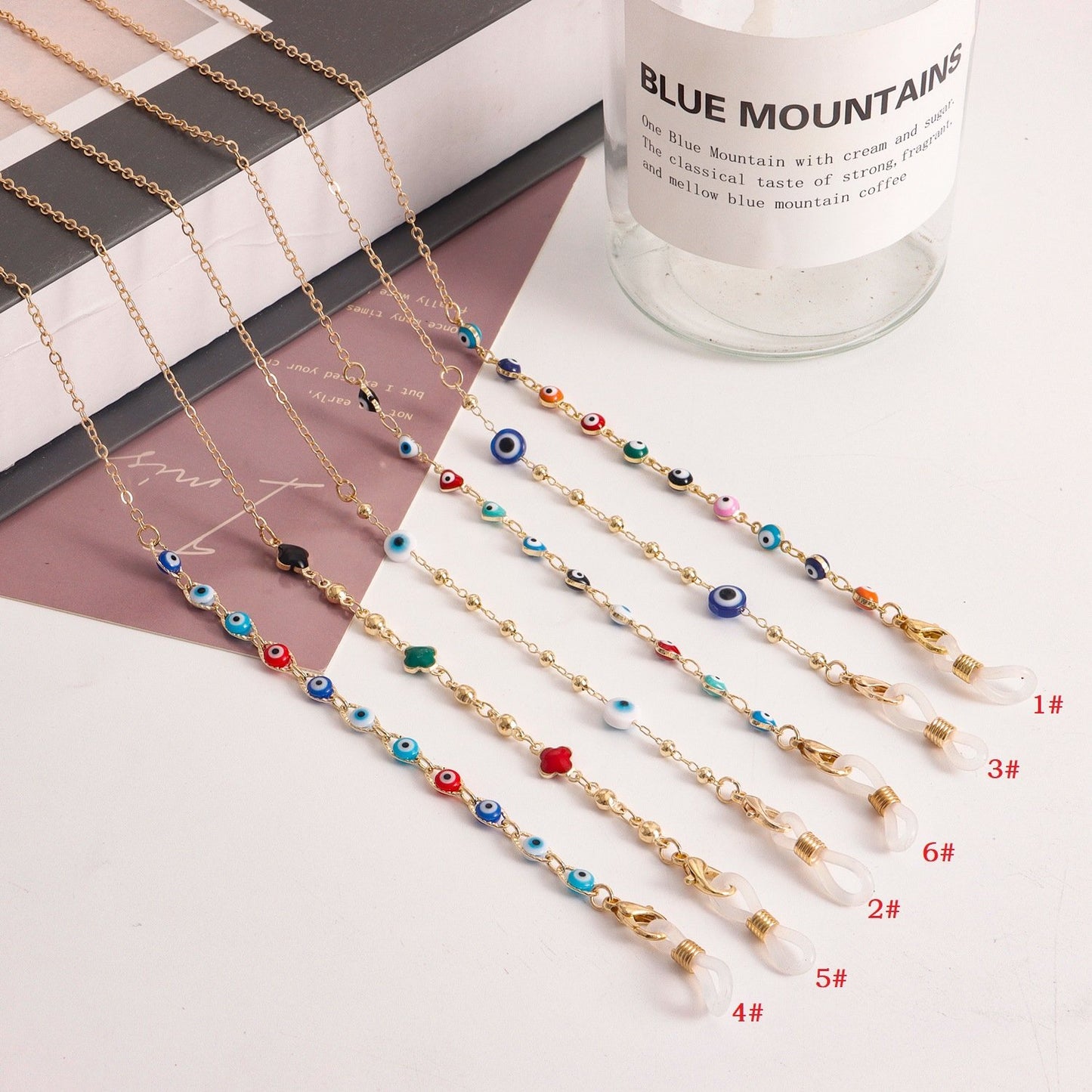 Accessories Mask Chain Glasses Chain Metal Glasses Chain Devil's Eye Mask Chain