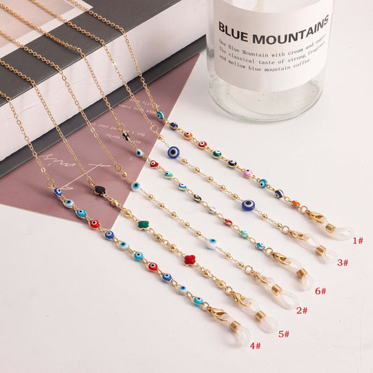 Accessories Mask Chain Glasses Chain Metal Glasses Chain Devil's Eye Mask Chain