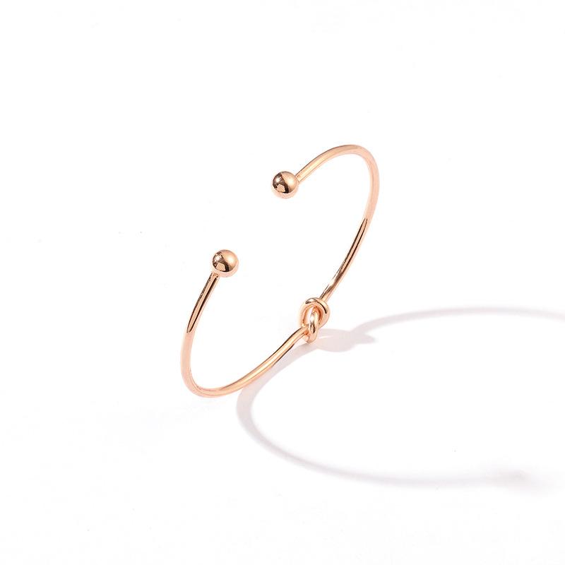 Creative Hand Decoration Set Leaf Diamond Knot Open Bracelet Four-piece Decoration Set