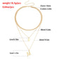Explosive multi-layer necklace female fashion letter M pendant necklace multi-layer personalized padlock accessories