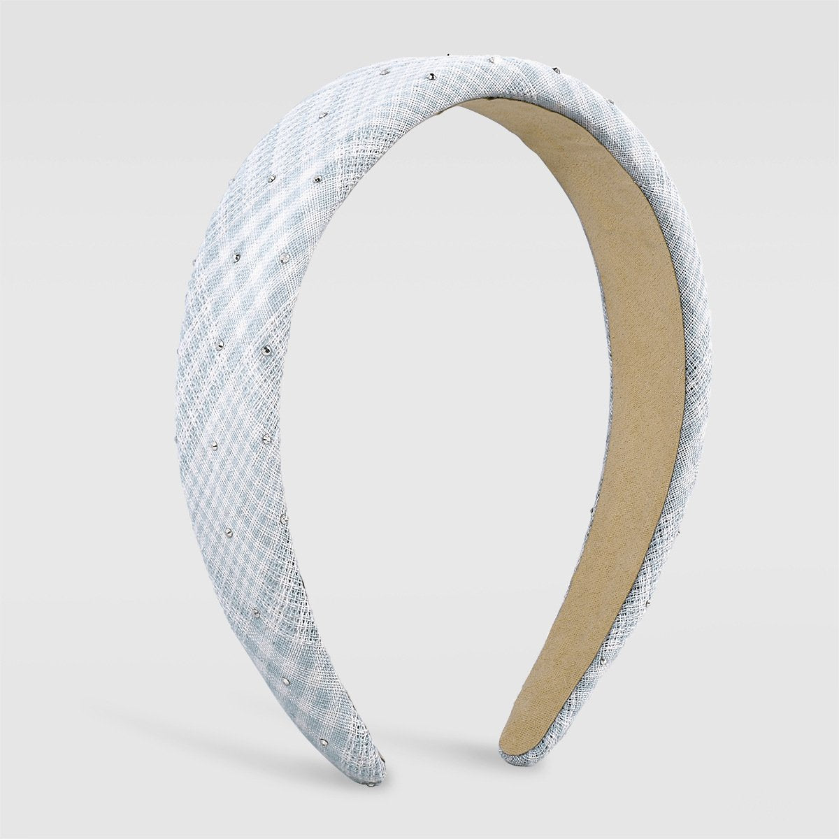 F4249 Retro literary and artistic fashion headband plaid pattern clear wide edge small perfume drill simple headband female