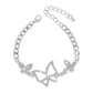 B1949 Retro Temperament Elegant Butterfly Hollow Rhinestone Bracelet Niche Sweet Simple Geometric Jewelry