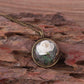 Personalized Retro Preserved Flower Pendant Fashion Semicircle Glass Ball Dried Flower Plant Necklace Necklace Jewelry