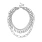 Jewelry Personality Geometric Layer Creative Necklace Women's Retro Punk Multi-layer Mix and Match Chain Necklace