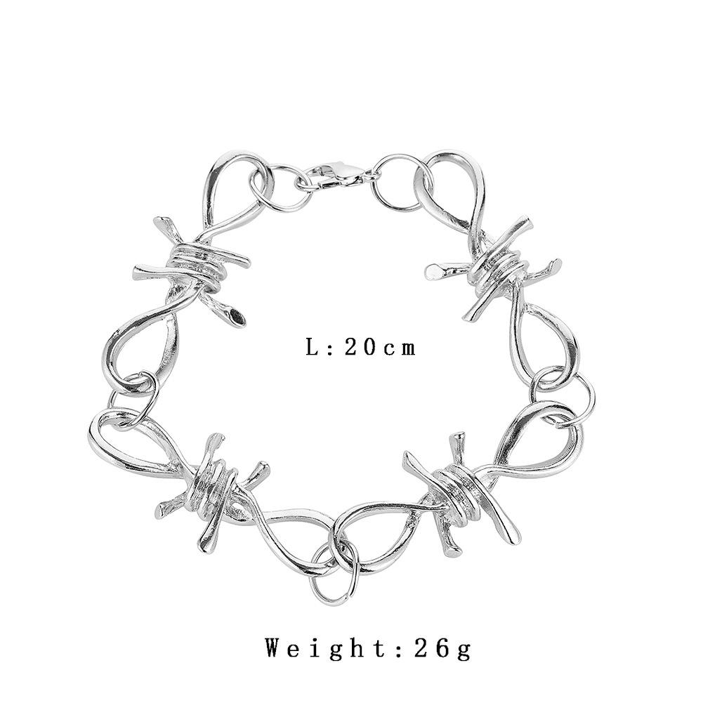 ins personality creative bracelet cold hip-hop prickly thorn bracelet jewelry