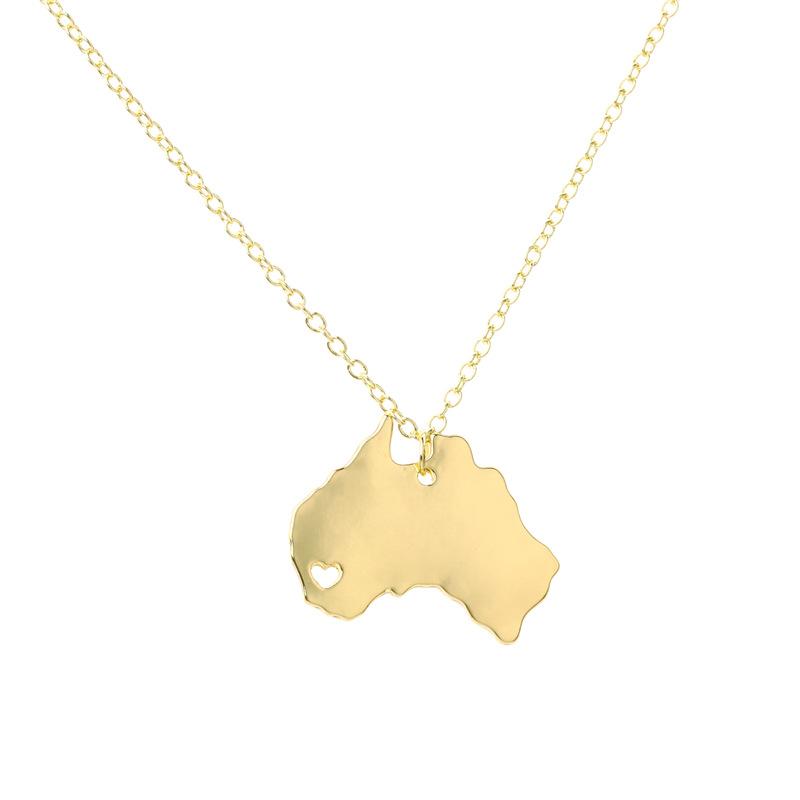 Australia Map Australia Necklace Map Necklace