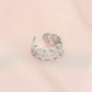 Fashion and simple temperament stainless steel wheat ears opening ring dripping oil green ring ladies jewelry