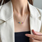 Small and colorful mini smiley necklace women's titanium steel cute rainbow smiley face does not fade high-end niche