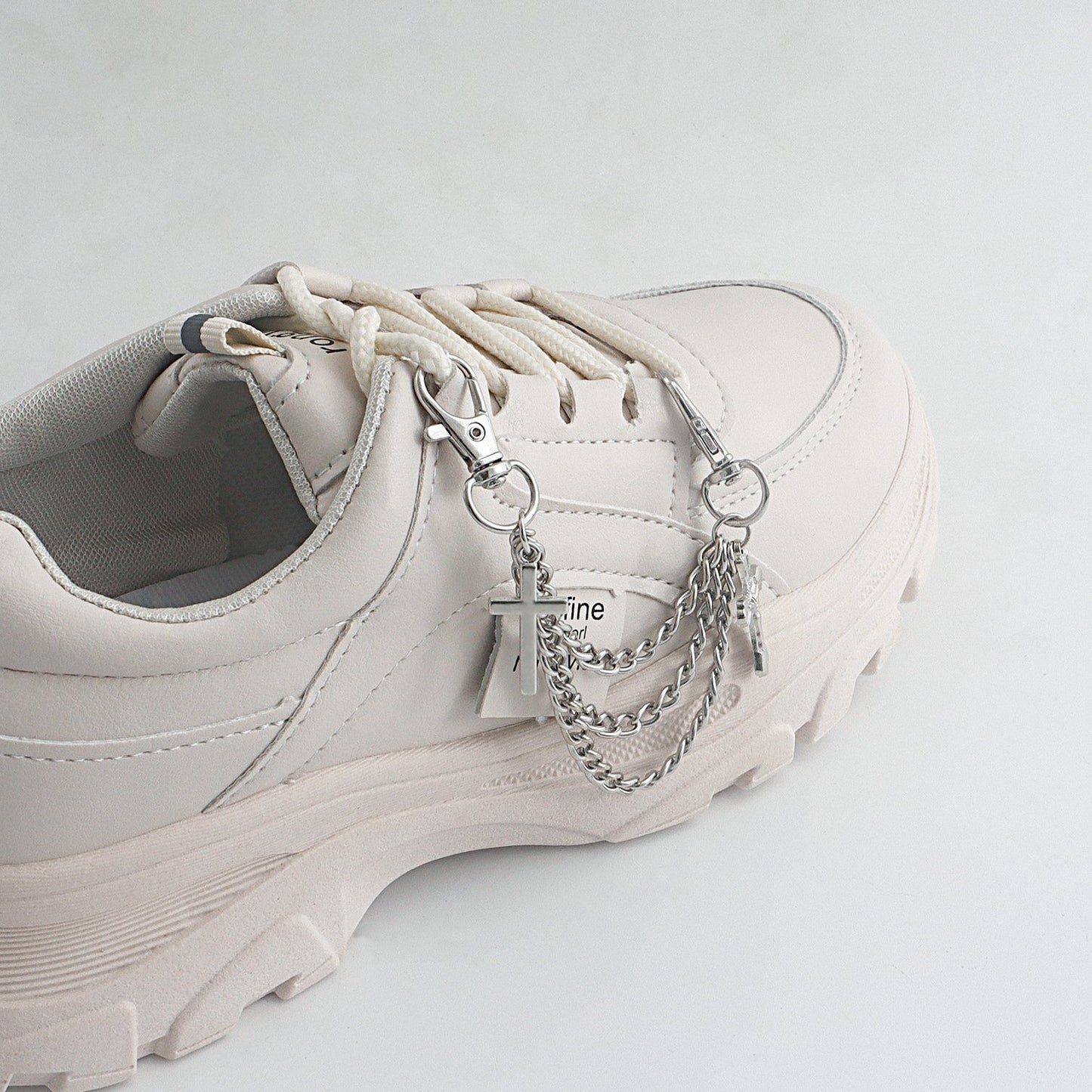 Hip Hop Metal Shoe Chain Metal Tassel Shoe Chain Charm Ladies Shoe Buckle Chain Is Cross Shoe Accessories