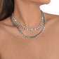 N131 Jewelry Personality Claw Chain Rivet Stacked Necklace Cold Temperament Rhinestone Necklace Female