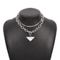 N9315 Jewelry Exaggerated Personality Street Shot Fashion Necklace Metal Texture Drip Oil Necklace Female