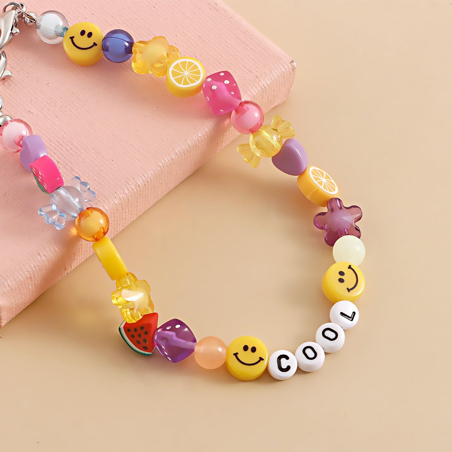 ins ethnic shoe chain accessories diy jewelry handmade beaded letter chain shoe buckle decoration