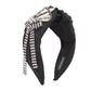 F3137 Retro wide-brimmed fabric rice bead hair ornament style personality Baroque palace diamond headband female
