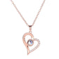 One hundred languages of the same style I love you necklace micro-inlaid zircon heart-shaped pendant jewelry