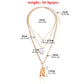 Jewelry trend multi-layer love diamond pearl alloy pendant fashion personality short sweater chain