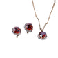 Autumn and Winter Bridal Jewelry Set Gemstone Diamond Necklace Two-piece Set Jewelry