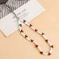 Jewelry white rice beads beaded mobile phone lanyard pastoral red cherry bag mobile phone chain