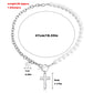 Jewelry Stitching Chain Imitation Pearl Cross Fritillary Pendant Necklace Sweater Necklace Women