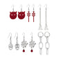 Jewelry Halloween Sweet Cool Ghost Devil Earrings Set Spider Web Retro Skull Earrings Female