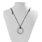 Jewelry punk cold metal ring pendant necklace simple personality wax line adjustment necklace