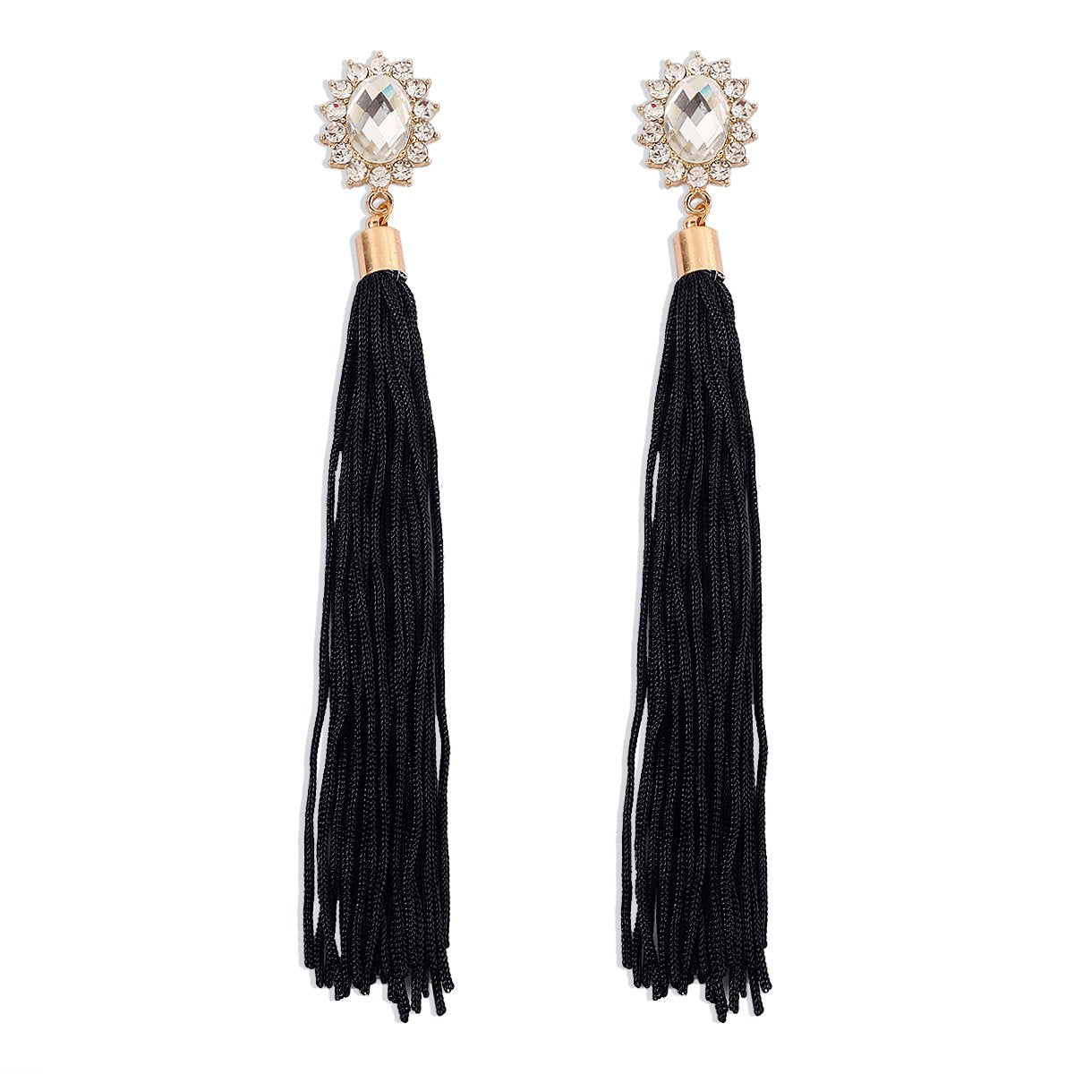 E1711 Ethnic Tassel Earrings Female Bohemian Leisure Vacation Earrings Exaggerated Retro Earrings
