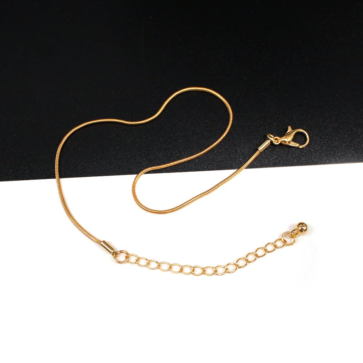 Ornament simple single-layer plain snake bone anklet female personality creative ball beach foot decoration