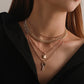 Jewelry popular key lock pendant necklace female punk retro exaggerated multi-layer necklace