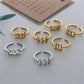 Stainless steel lucky number ring 111999 auspicious joint ring birthday gift
