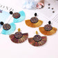 Earrings Fashion Color Diamond Scalloped Tassel Earrings Bohemian Exaggerated Retro Tassel Earrings