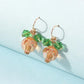 E8724 Retro Pumpkin Shaped Crystal Mini Earrings Female Halloween Personality Trend Alloy Earrings Accessories