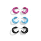Jewelry Fashion Metal Round Tube Irregular Earrings Simple Temperament Spray Paint Color C Shape Earrings