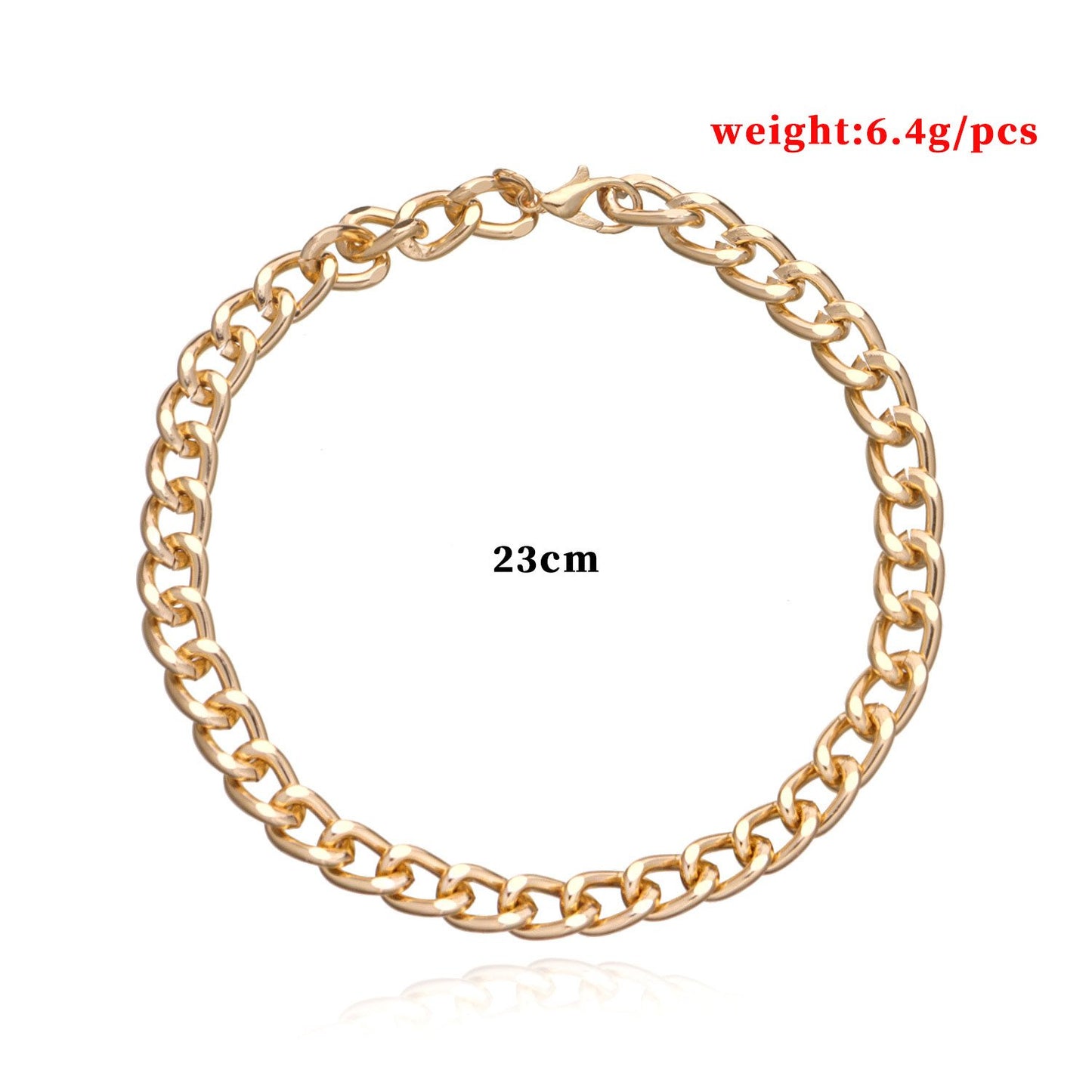 Jewelry punk fashion aluminum chain alloy anklet women's retro trend simple single-layer foot decoration