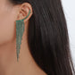 1666 trendy rhinestone earrings claw chain tassels sexy sparkling earrings atmospheric design sense of long earrings